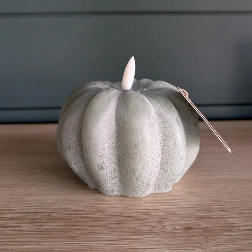 NEW Hobby Lobby Pumpkin LED Candle Green Viral